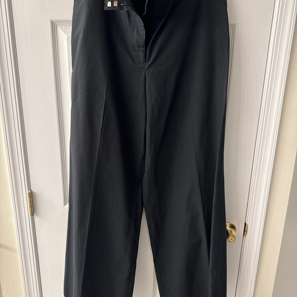 LOFT Wide Legged Pinstriped Dress Pants